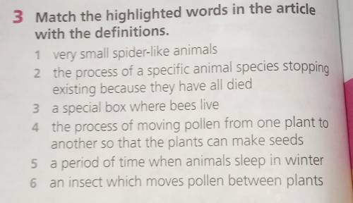 Match the highlighted words in the acticle with the definitions​