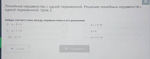 Линейное неравенство с одной переменной. Решение линейных нер одной переменной. Урок 2Найди соответс