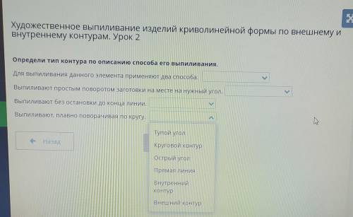 Художественное выпиливание изделий криволинейной формы по внешнему и Внутреннему контурам. Урок 2Опр