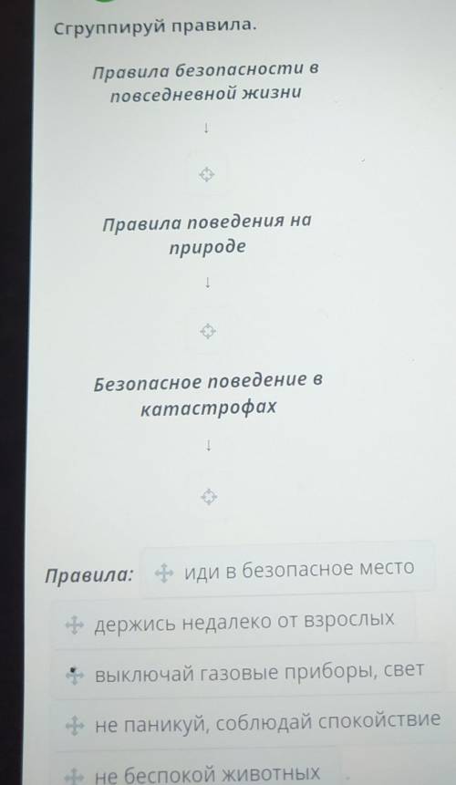 Моя безопасность в искусственной средеСгруппируй правила.​