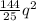 \frac{144}{25} q^{2}