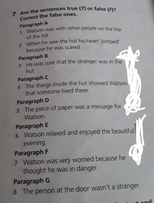 Are the sentences true (T) or false (F)? Page 67 ex.7​