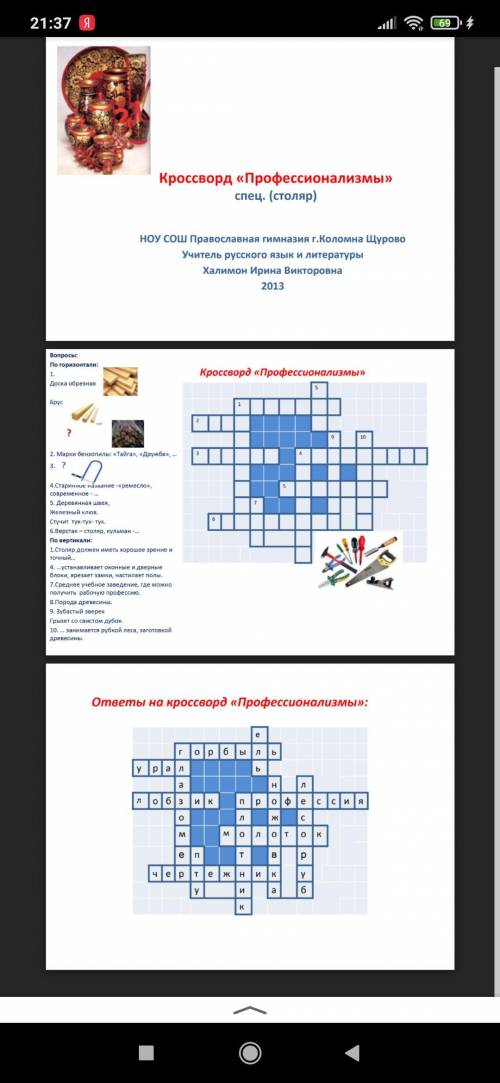 Сделать кроссворд на тему профессионализмы 10-15 слов. ​