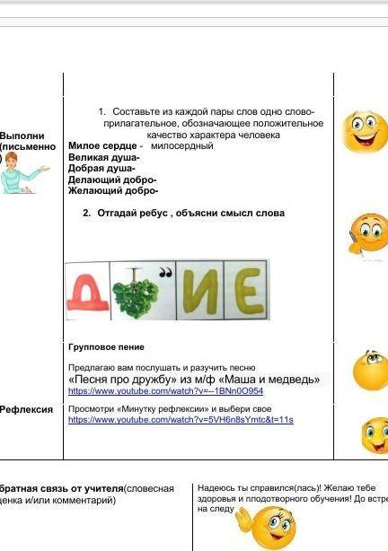 1.Составьте из каждой пары слов одно слово прилагательное,обознащающее положительное качество характ