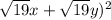 \sqrt{19} x+\sqrt{19} y)^{2}