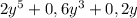 2 y ^ 5 + 0,6 y ^ 3 + 0,2 y