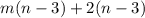 m(n - 3) + 2(n - 3)