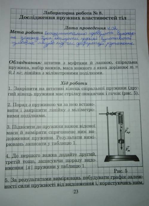 лабораторна робота з фізики 7 клас Дослідження пружних властивостей тіл зарани