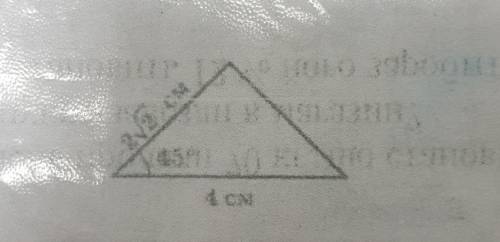 Знайти площу трикутника за даними рисунка 2√2 4см 45°​