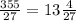 \frac{355}{27} = 13 \frac{4}{27}