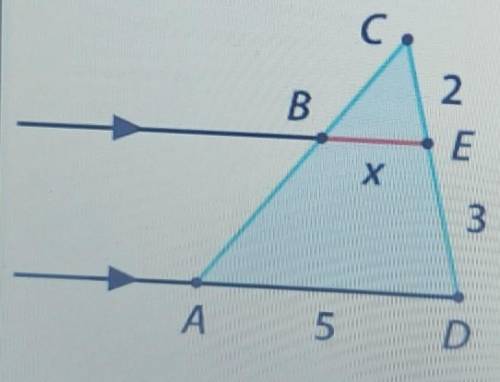 Назовите на чертеже подобные треугольники и Вычислите длину отрезка обозначена буквой X в ответе Ука