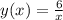 y(x)=\frac{6}{x}