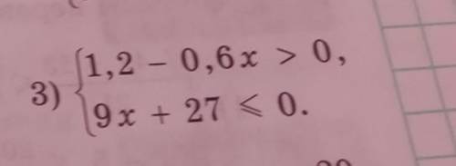 1,2 - 0,6 x > 0,3)9x + 27 < 0.кстати у меня на аке на вопросах раздача балов :)​