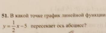 В какой точке график линейной функции пересекает ось абсцисс?