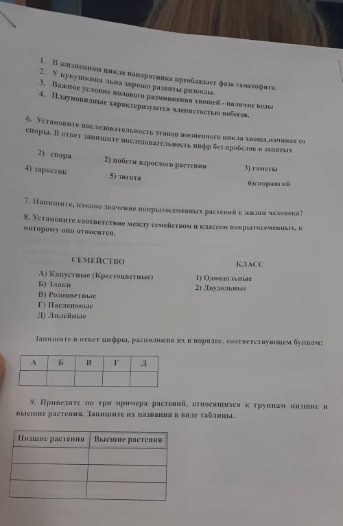 сделать контрольную по биологии в верхнем задание вопрос:выпишите номера верных утверждений!​