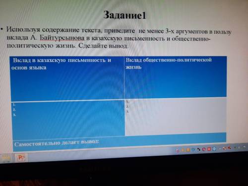 Не менее 3-х аргументов в пользу вклада Байтурсынова в казахскую письменность и общественно-политиче