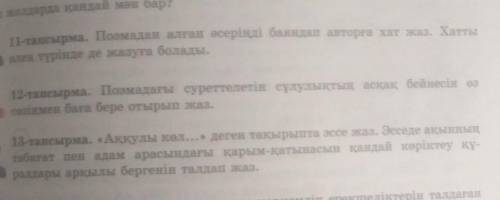 Поэмадағы суреттелген сұлулықтың асқақ бейнесін өз сөзіңмен баға ​