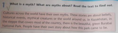 What is a myth? What are myths about? Read the text to find out. 1Cultures across the world have the