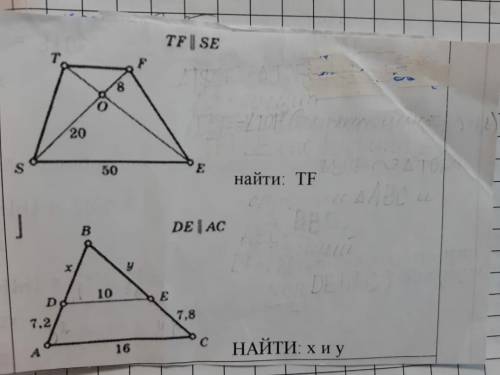 Как найти TF и x, y с задач на фотографии