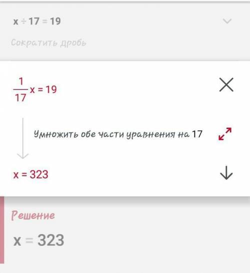 X : 17 = 19 сколько будет?