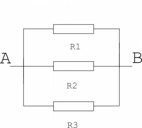На рисунке изображен участок электрической цепи. Определите его общее сопротивление, если R1=R2=R3=6