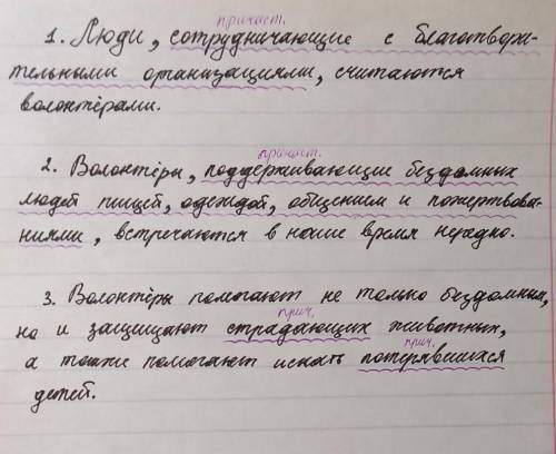 Письменно выполните задание: запишите предложения, найдите причастия или причастные обороты. Где нуж