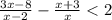 \frac{3x - 8}{x - 2} - \frac{x + 3}{x} < 2