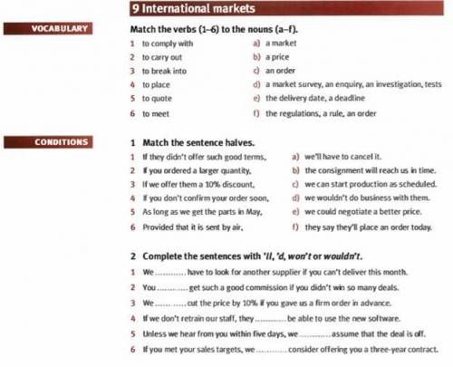 English. Match the verbs. Match the sentence halves. Match the e[pressions. Complete the sentence