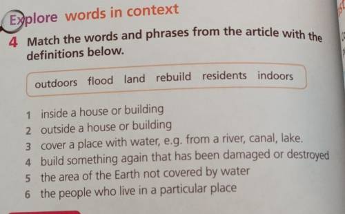 4.Match the words and phrases from the article with the definitions below​