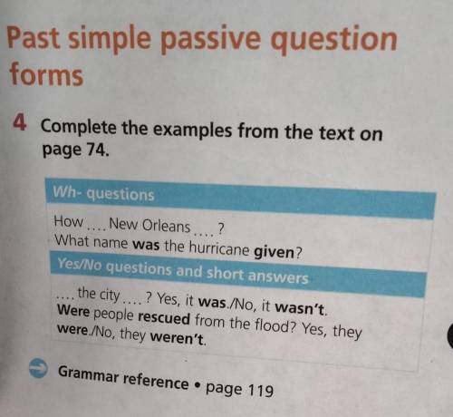 Complete the examples from the text on page 74. ​