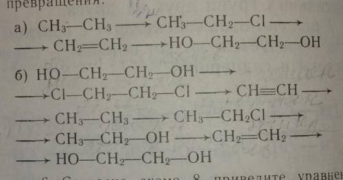 напишите уравнения реакций при которых можно осуществить следующие превращения