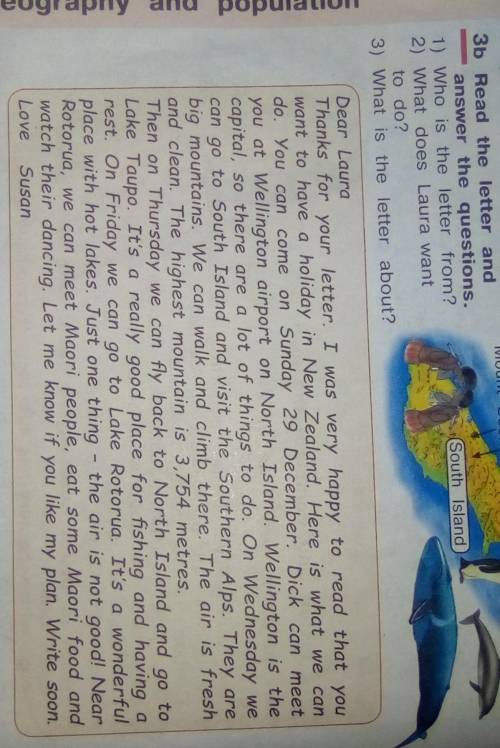 3b Read the letter and answer the questions.1) Who is the letter from?2) What does Laura wantto do?3