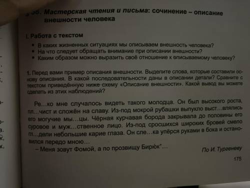 Перед вами пример описания внешности.