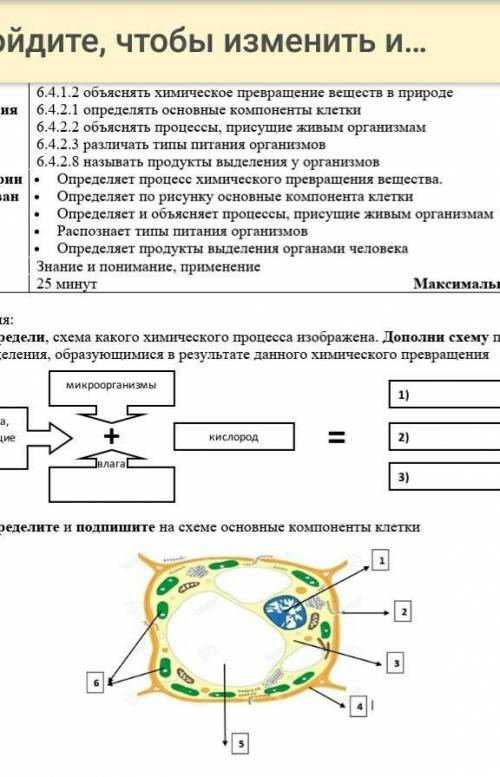 1. Определи, схема какого химического процесса изображена. Дополни схему продуктами выделения, образ