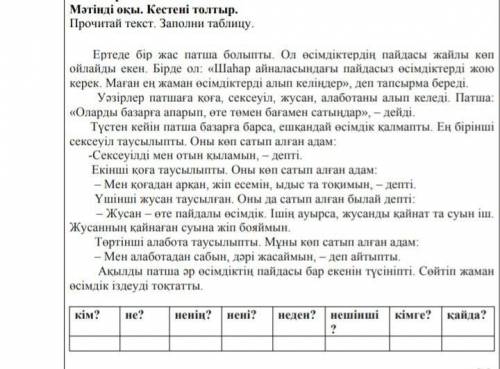 Түстен кейін патша базарға барса, ешқандай өсімдік | Мен қоғадан арқан, жіп есемін, ыдыс та тоқимын,