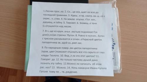 Вставить пропущенные буквы; синтаксический разбор 4 предложения; найти все предлоги и сделать их мор