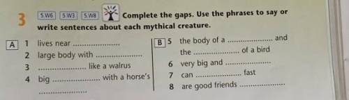 5.W6 5.635.W8Аlives near3Complete the gaps. Use the phrases to say orwrite sentences about each myth