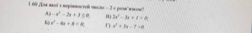 Для якої з нерівностей число -2 є розвязком​