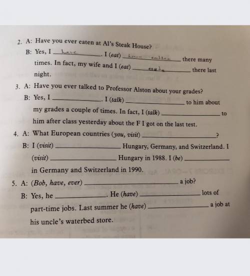 Complete the sentences with the words in parentheses. use the Present Perfect or the Simple past​