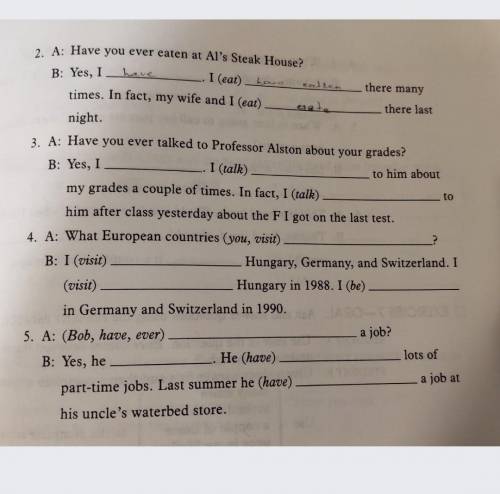 Complete the sentences with the words in parentheses. use the Present Perfect or the Simple past​