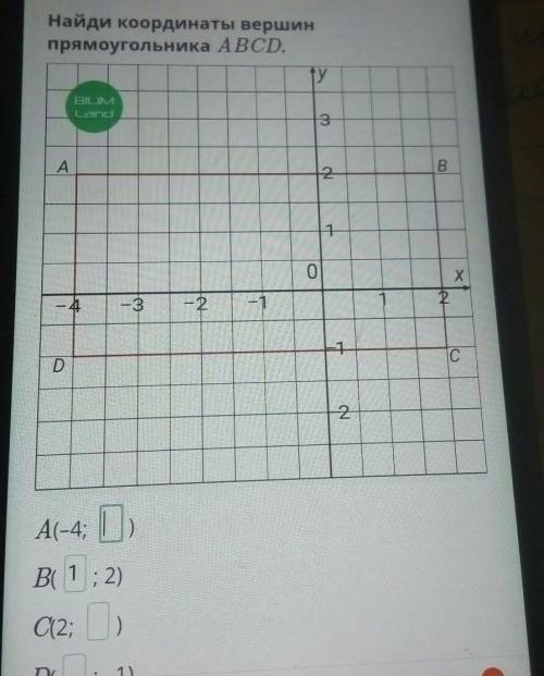 III хКоординатная плоскость.Прямоугольная система координат.Урок 2Найди координаты вершинпрямоугольн