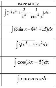 нужно решить интегралы, задания в фото