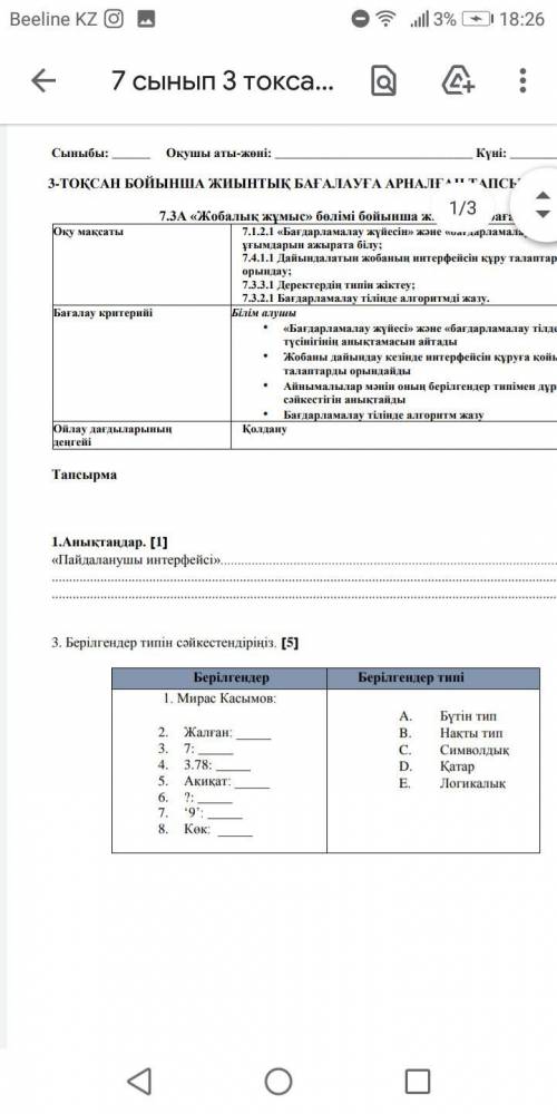 Бжб по информатике помагите