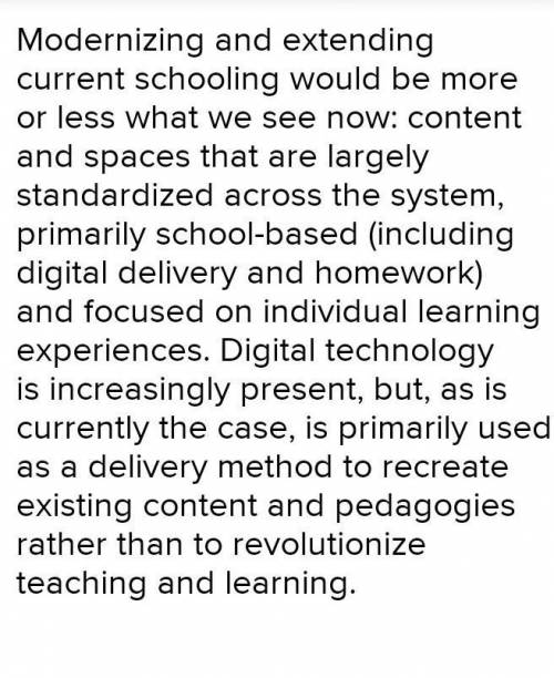 У МЕНЯ СОООР Writing Task 2.Write a report on a survey called “Future education”. Use the informatio