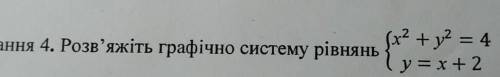 Завдання 4. Розв'яжіть графічно систему рівнянь у на​