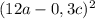 (12a-0,3c)^{2}