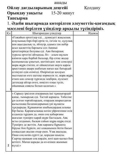 Комектесындерш маган идеясы керек болыптур Шығармадан үзінділер«Ғажайып ертегілер еді... дүниедегі ж