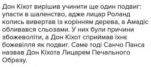 3. Чому герой обирає для себе імення Лицар Сумного Образу ?​