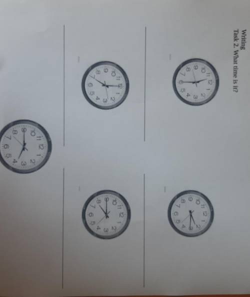 WritingTask 2. What time is it?​