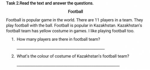 1. How many players are there in football team? 2. What’s the colour of costume of Kazakhstan’s foot